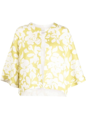 Bambah Lilly floral-print cotton bolero - Green