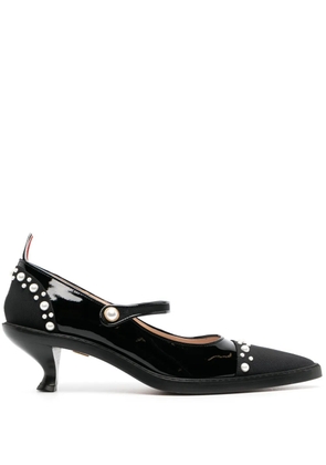 Thom Browne Thom John 70mm pearl-detail pumps - Black