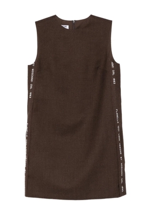 Moschino text-print dress - Brown