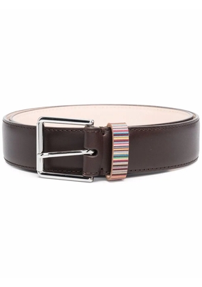 Paul Smith contrast stripe belt - Brown