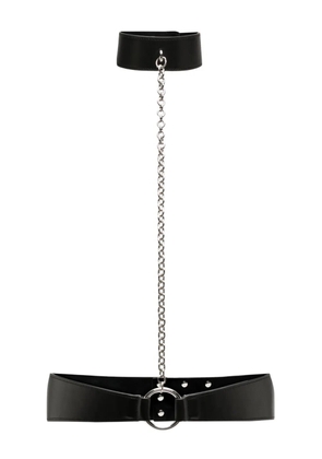 Fleur Du Mal chain-link leather harness - Black