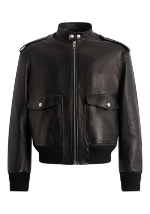 Bally epaulettes flap-pockets leather jacket - Black