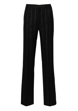 Alessandra Rich Lurex pinstriped trousers - Black