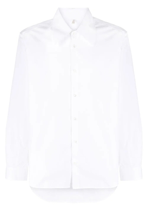 Sunflower Pleace poplin long-sleeved shirt - White