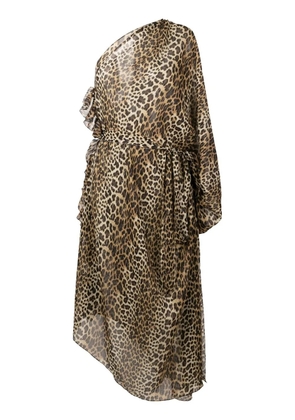 Olympiah leopard print silk beach dress - Brown