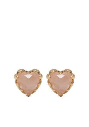 Stolen Girlfriends Club Love claw earrings - 18K Gold Plated/Rose Quartz