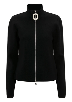 JW Anderson zip-up fine-knit cardigan - Black
