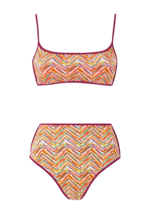 Missoni zigzag-print bikini - Red
