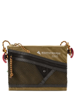 Klättermusen small Algir mesh-panel shoulder bag - Green