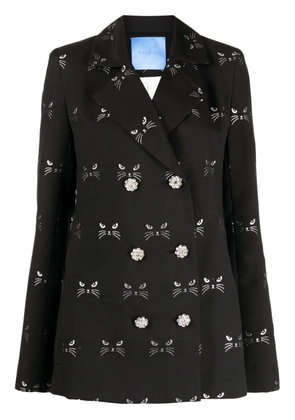 Macgraw Circa 72 jacquard double-breasted blazer - Black