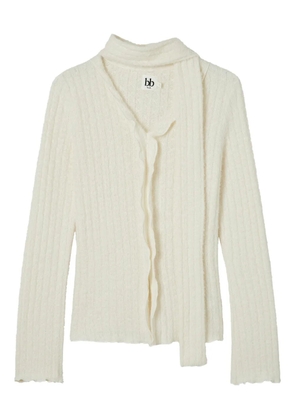 b+ab ribbed scarf sweater - Neutrals