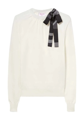 PUCCI bow-detail sweater - White
