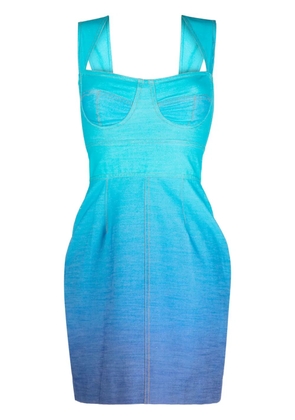 Bambah Ocean gradient-effect minidress - Blue