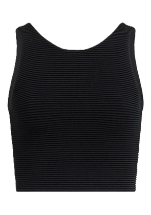 Aje Agave ribbed cropped top - Black