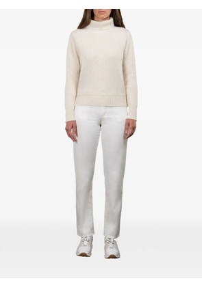 Moorer cable-knit turtleneck sweater - Neutrals
