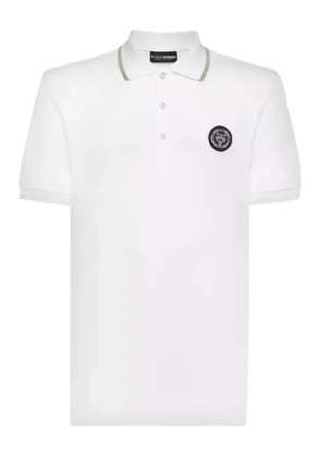 Plein Sport SS tiger emblem polo shirt - White
