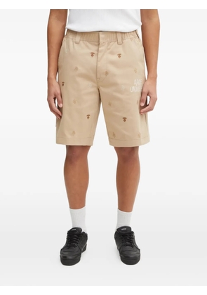 AAPE BY *A BATHING APE® logo graphic shorts - Neutrals