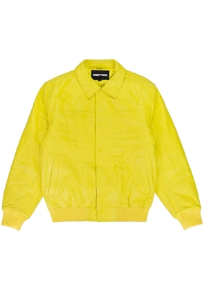 SP5DER leather jacket - Yellow