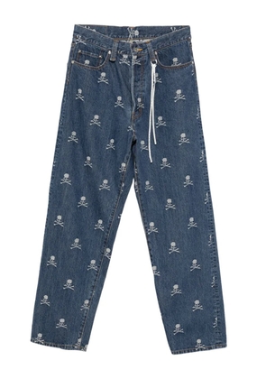 Mastermind Japan logo-embroidered jeans - Blue