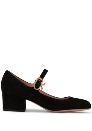 Gianvito Rossi 45mm Mary Ribbon suede pumps - Black