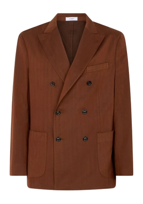 Boglioli double-breasted herringbone blazer - Brown