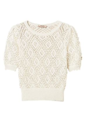 TWINSET diamond-pattern top - White