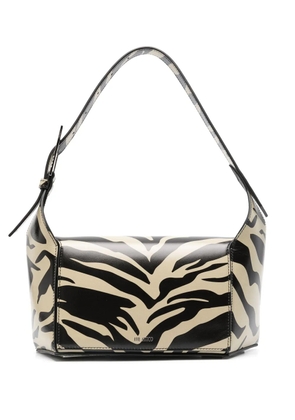 The Attico 7/7 zebra-print shoulder bag - Black