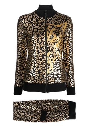 Plein Sport leopard-print tracksuit set - Black