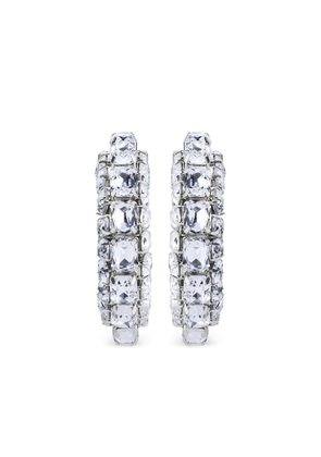 AREA crystal hoops earrings - Silver