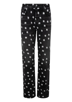 AMIRI MA paisley-print straight-leg jeans - Black