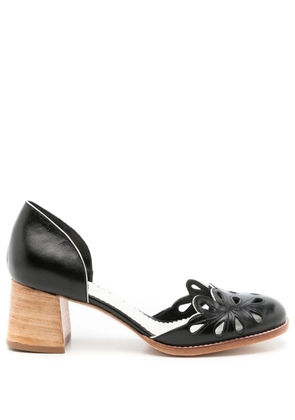 Sarah Chofakian Epoque 60mm perforated pumps - Black