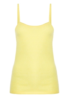 Cashmere In Love Amaya fine-knit tank top - Yellow