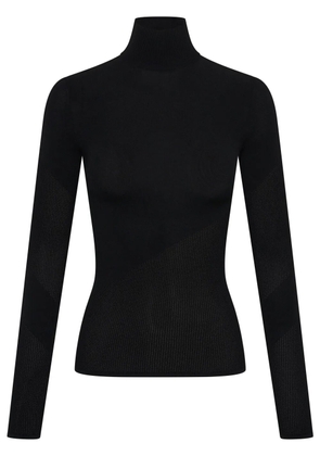 Dion Lee Helix mesh-detail knitted top - Black