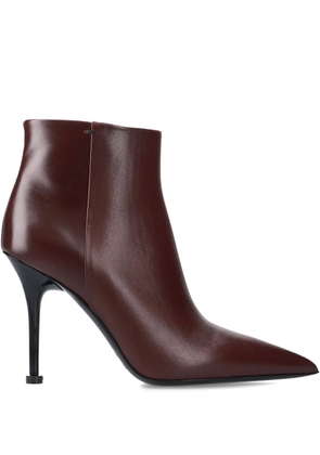 Premiata 100mm pointed stiletto boots - Brown