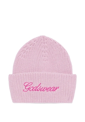 GCDS logo-embroidered beanie - Pink