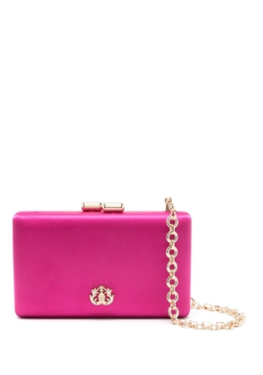 Isla Eva logo-plaque clutch bag - Pink