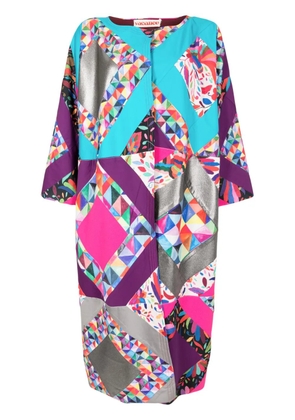 Olympiah colour-block patchwork cotton-blend kimono - Multicolour