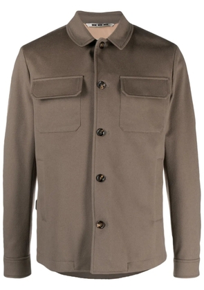 Kired patch-pockets wool jacket - Brown