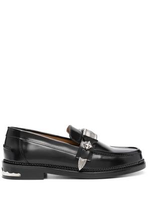 Toga Virilis buckle-detail leather loafers - Black