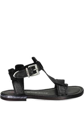 A.S.98 buckle-strap leather sandals - Black