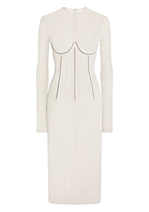 Dolce & Gabbana corded-lace midi dress - White