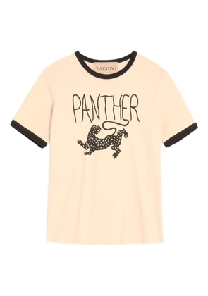 Valentino Garavani panther-print T-shirt - Neutrals