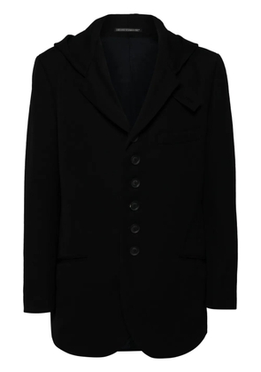 Yohji Yamamoto hooded wool jacket - Black