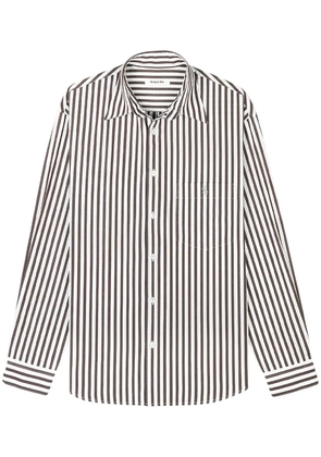 Sporty & Rich oversized striped cotton shirt - Brown