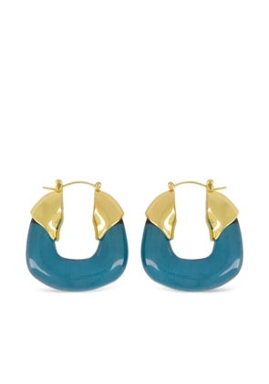 Lizzie Fortunato sculpted hoop earrings - Blue