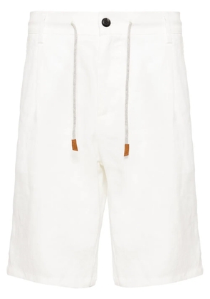 Eleventy linen bermuda shorts - White