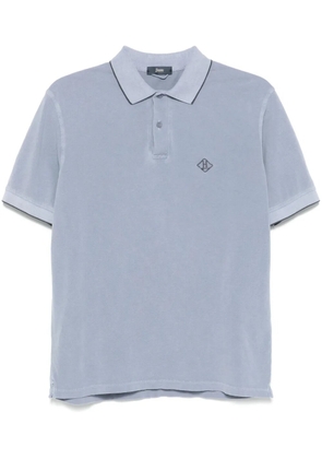 Herno logo-embroidered polo shirt - Blue