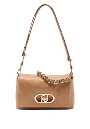 LIU JO LaPuffy medium braided chain logo crossbody bag - Neutrals