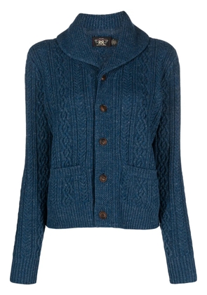 Ralph Lauren RRL shawl-collar cable-knit cardigan - Blue