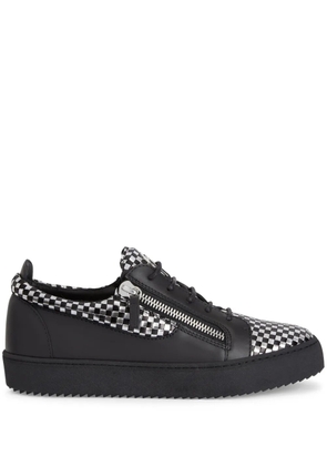 Giuseppe Zanotti Frankie double-zip low-top sneakers - Silver